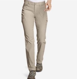 NWT Eddie Bauer First Ascent Guide Pro Pants Petite 6 Light Khaki Stretch Hiking